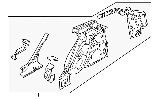 CP9Z-5827791-A Деталь INNER QTR PANEL, LEFT