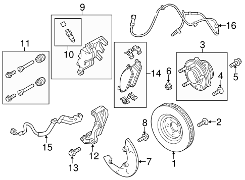 Brakes/Front Brakes for 2013 Ford Explorer #1