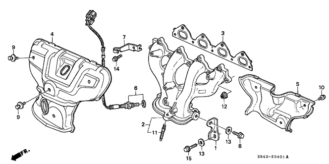 ENGINE/EXHAUST MANIFOLD (2) for 1992 Honda CIVIC SEDAN #1