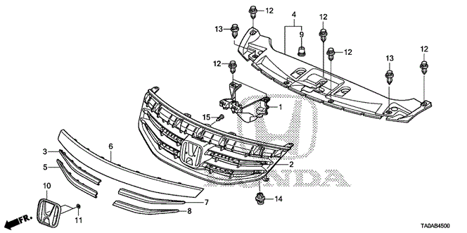 Interior/Bumper/Front Grille for 2012 Honda ACCORD SEDAN #1