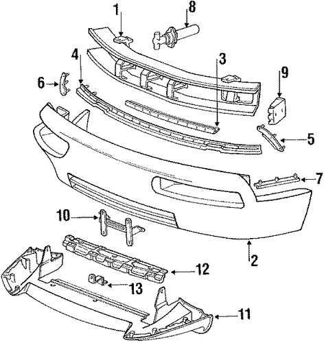 928 BUMPER & COMPONENTS - FRONT