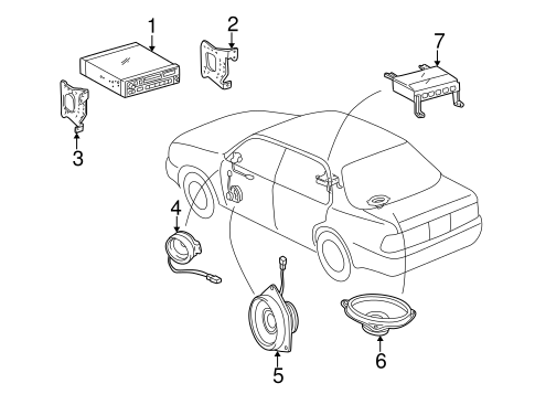 BODY/SOUND SYSTEM for 1999 Toyota Camry #1