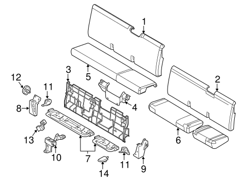 Body/Rear Seat Components for 2012 Ford F-250 Super Duty #2