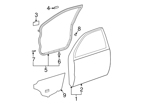 BODY/DOOR & COMPONENTS for 2006 Toyota Camry #2