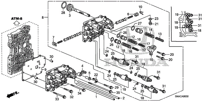 TRANSMISSION - AUTOMATIC/AT SERVO BODY for 2011 Honda CIVIC SEDAN #1
