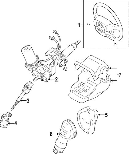 STEERING/STEERING COLUMN for 2008 Toyota Yaris #1