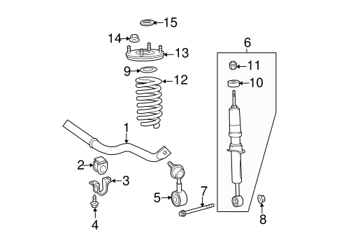 FRONT SUSPENSION/STABILIZER BAR & COMPONENTS for 2010 Toyota Tundra #1