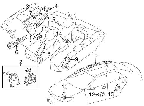 ELECTRICAL/AIR BAG COMPONENTS for 2013 Toyota Camry #1