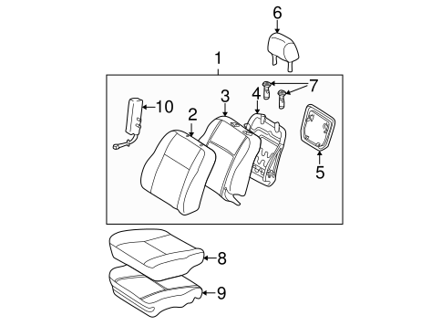 Vibe FRONT SEAT COMPONENTS