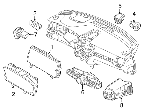 Cluster & Switches for 2018 Volvo XC60 #1