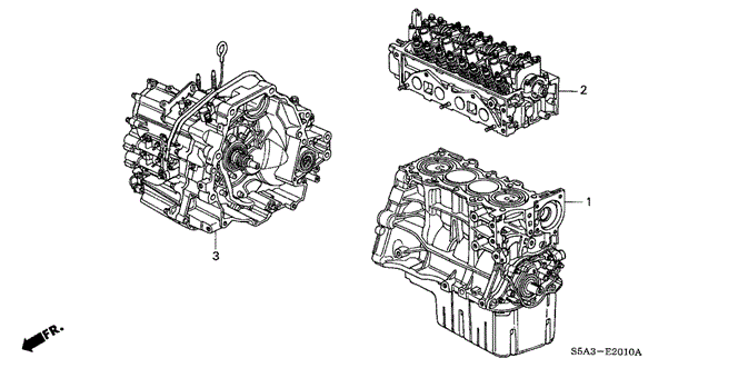 ENGINE/ENGINE ASSY. - TRANSMISSION ASSY. for 2004 Honda CIVIC COUPE #1
