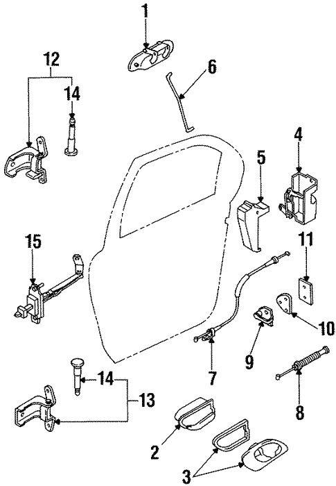 Body/Rear Door for 1997 Ford Contour #1