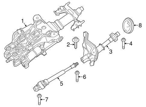 Steering Column Components for 2011 BMW 550i GT #1