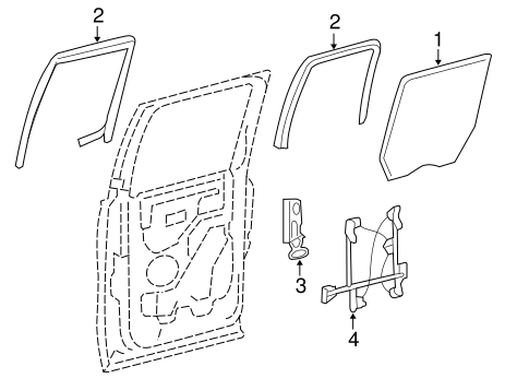 Body/Glass - Rear Door for 2008 Ford F-150 #2