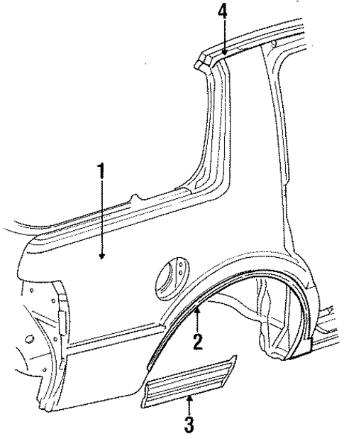 LeBaron EXTERIOR TRIM - QUARTER PANEL