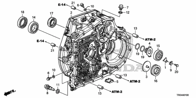 AT Torque Converter Case for 2012 Honda Civic #0