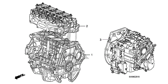 ENGINE/ENGINE ASSY. - TRANSMISSION ASSY. (1.8L) for 2010 Honda CIVIC COUPE #1