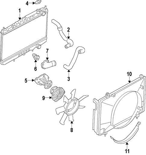 Cooling System/Radiator & Components for 2014 Nissan Versa #6