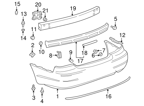 BODY/BUMPER & COMPONENTS - REAR for 2004 Toyota Avalon #1