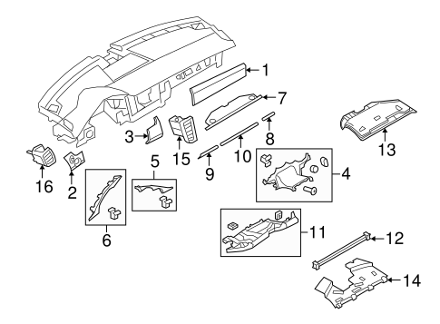 Panamera INSTRUMENT PANEL COMPONENTS 2