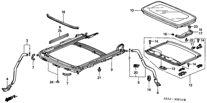 INTERIOR / BUMPER/SLIDING ROOF for 2003 Honda CIVIC SEDAN #1