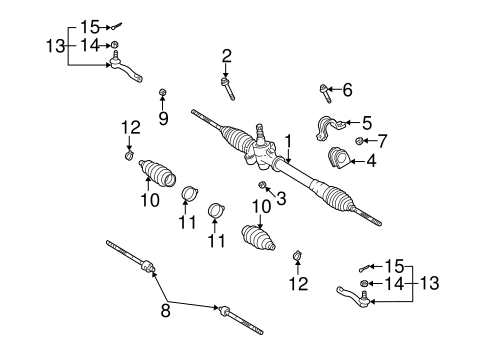 STEERING/STEERING GEAR & LINKAGE for 2003 Toyota Echo #2