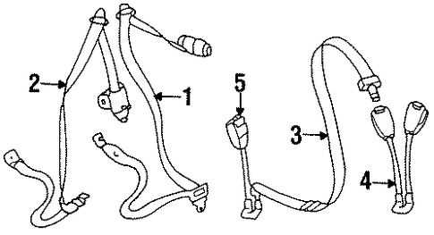 240 REAR SEAT BELTS
