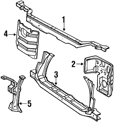Radiator Support for 1990 Toyota Tercel #0