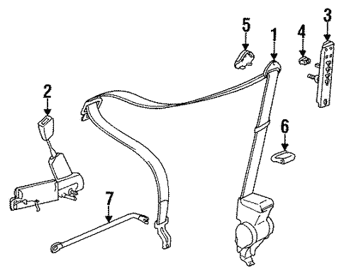 Front Seat Belts for 1994 BMW 325is #0