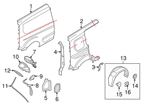 Transit Connect SIDE PANEL & COMPONENTS 4