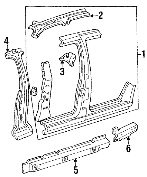 Center Pillar & Rocker for 2002 Ford Crown Victoria #0
