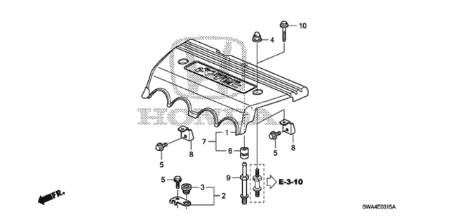 Engine Cover for 2009 Honda CR-V 5-DOOR #0