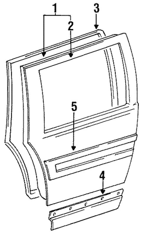 Exterior Trim - Side Door for 1995 Nissan Quest #0