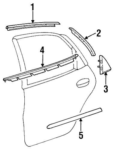 Taurus EXTERIOR TRIM - REAR DOOR