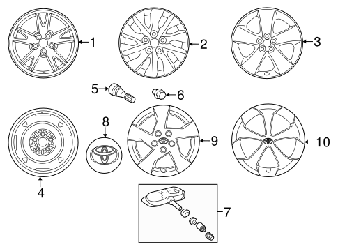 FRONT SUSPENSION/WHEELS for 2013 Toyota Prius #1
