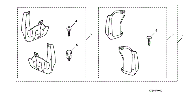 ACCESSORIES/SPLASH GUARD for 2010 Honda ACCORD COUPE #1