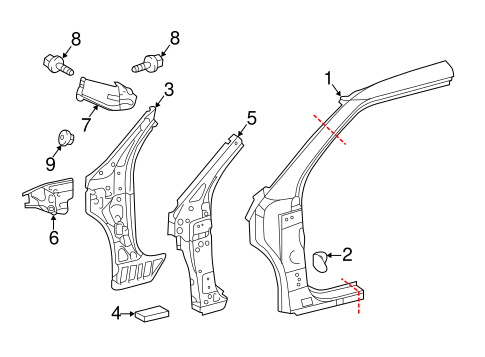 BODY/HINGE PILLAR for 2011 Scion tC #1