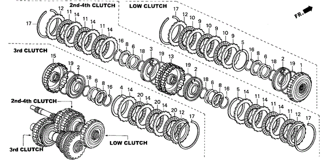 TRANSMISSION - AUTOMATIC/AT CLUTCH for 2004 Honda CIVIC COUPE #1