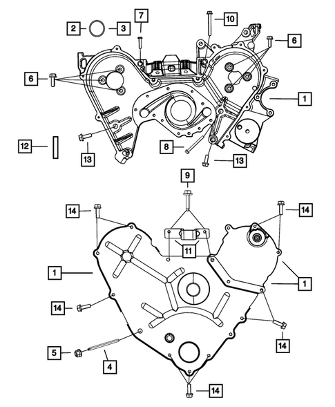 Timing Belt/Chain and Cover and Balance Shaft for 2009 Chrysler Town & Country #1