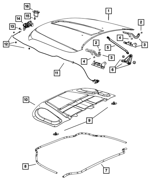 Hood and Hood Release for 2021 Jeep Grand Cherokee L #0