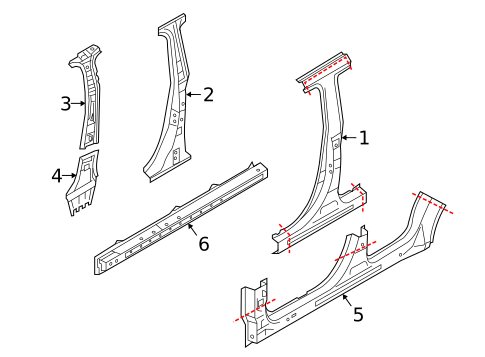 Center Pillar & Rocker for 2019 Mitsubishi Eclipse Cross #0