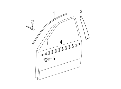 Exterior Trim - Front Door for 2007 Lexus IS250 #0
