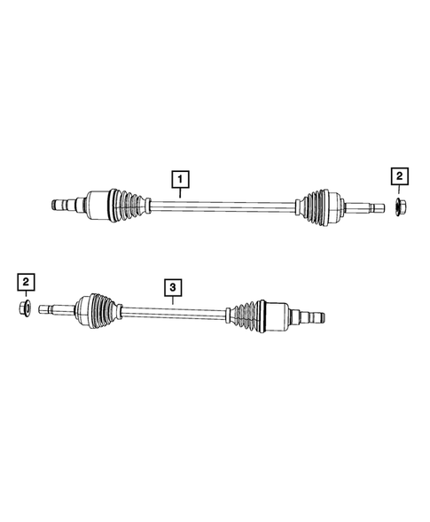 Rear Axle Shafts for 2016 Dodge Journey #0