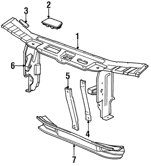9000 RADIATOR SUPPORT