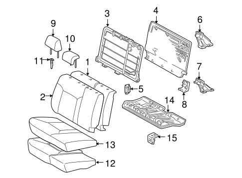 BODY/REAR SEAT COMPONENTS for 2011 Toyota Tacoma #1