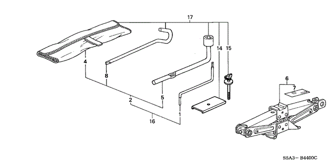 INTERIOR / BUMPER/TOOLS - JACK for 2001 Honda CIVIC SEDAN #1