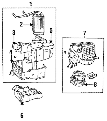 HVAC/BLOWER MOTOR & FAN for 1996 Toyota T100 #1