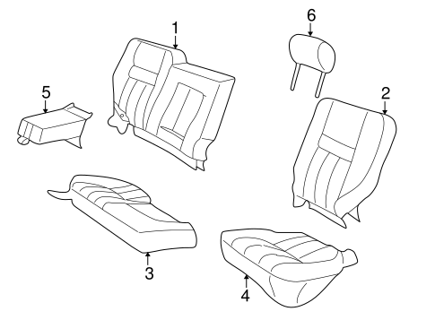 Range Rover REAR SEAT COMPONENTS
