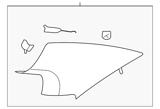 25841642 Деталь UPPER QTR TRIM, RIGHT