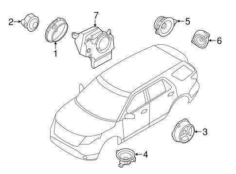 Body/Sound System for 2013 Ford Explorer #1